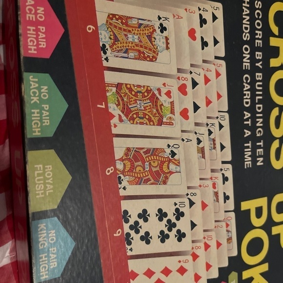 Vintage 1968 Cross Up Poker Game - Milton Bradley # 4945 Made in USA - Picture 10 of 14